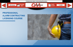 Professional Alarm Contractor Education (PACE) Licensing Program